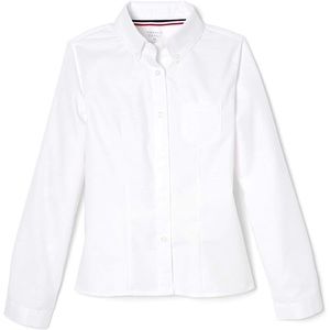 French toast white button down size 12